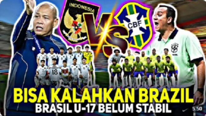 Timnas Indonesia vs Brasil di Piala Dunia U-17