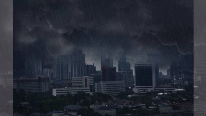 Cuaca berawan dan hujan ringan di Indonesia
