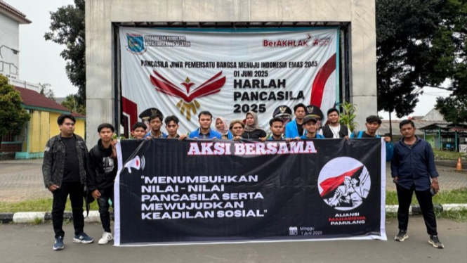 Potret Peringatan hari lahir pancasila Mahasiswa Unpam