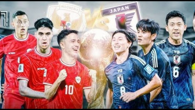 Potret ilustrasi Timnas Indonesia vs Jepang