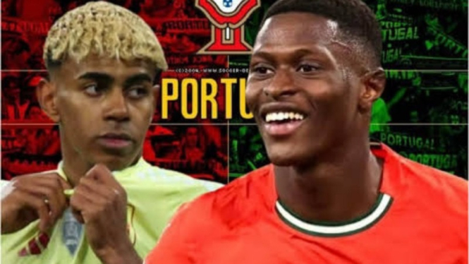 Potret Lamine Yamal dan Nuno Mendes