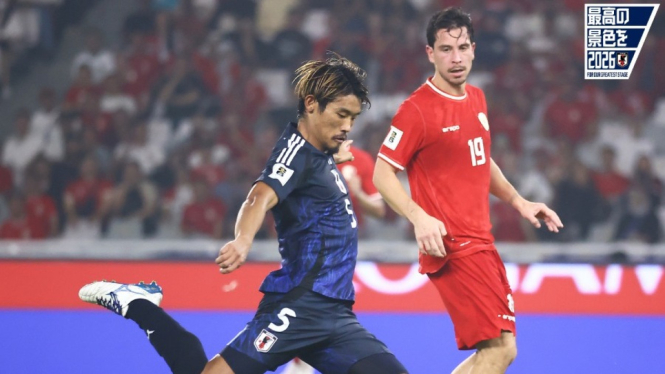 Laga Timnas Indonesia vs Jepang di SUGBK Jakarta.