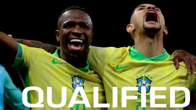 Brasil lolos ke Piala Dunia 2026.