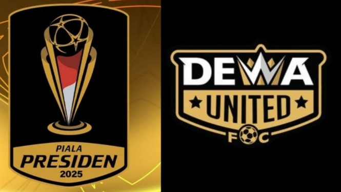 Logo Piala Presiden 2025 dan Dewa United.