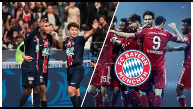 Potret kolase PSG dan Bayern Munchen
