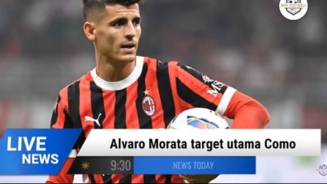 Alvaro Morata pemain AC Milan yang dilirik Como Bos Djarum