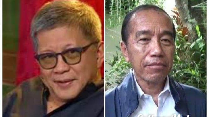 Potret kolase Rocky Gerung dan Mantan Presiden RI Joko Widodo