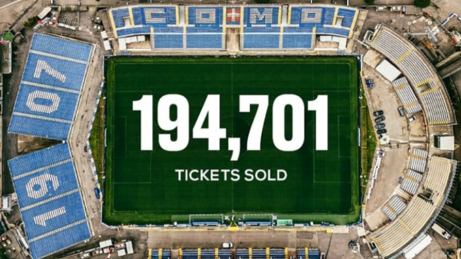 Stadion Como 1907 di Italia, klub milik Bos Djarum