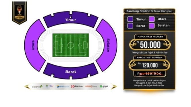 Tiket terusan Piala Presiden 2025.