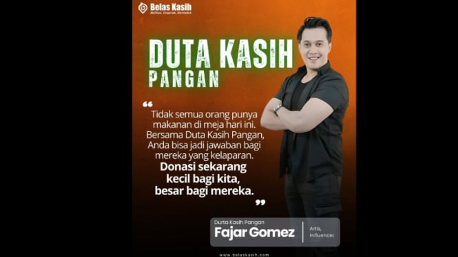 Fajar Gomez jadi Duta Kasih Pangan Belas Kasih