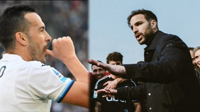Pedro Lazio (kiri) vs Fabregas pelatih Como milik Bos Djarum