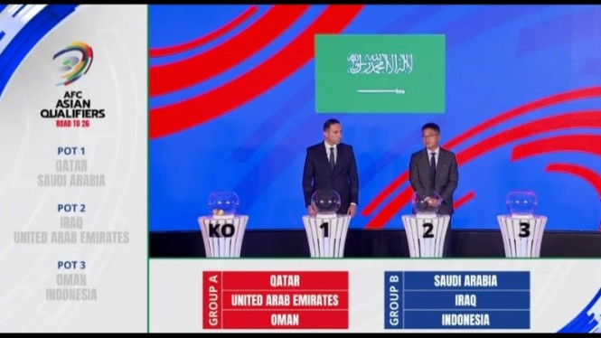 Hasil drawing Ronde 4 Kualifikasi Piala Dunia 2026 Zona Asia.