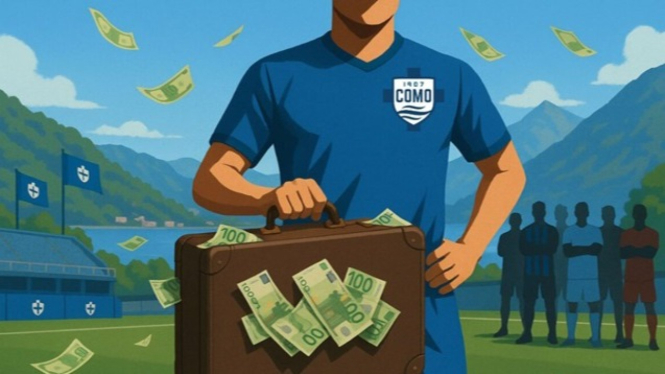 Ilustrasi modal Bos Djarum untuk Como di Serie A