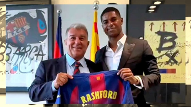 Rashford gabung Barca, Laporta ungkap alasannya