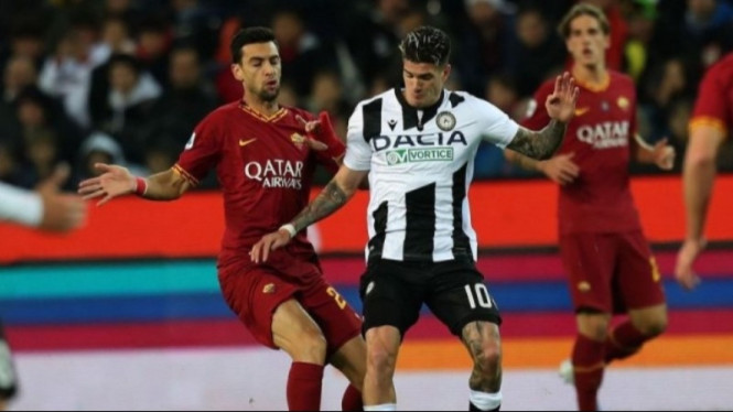 Potret Duel AS Roma vs Udinese