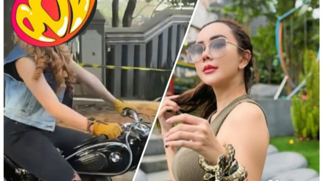 Potret kolase unggahan Lisa Mariana dan Aura Kasih