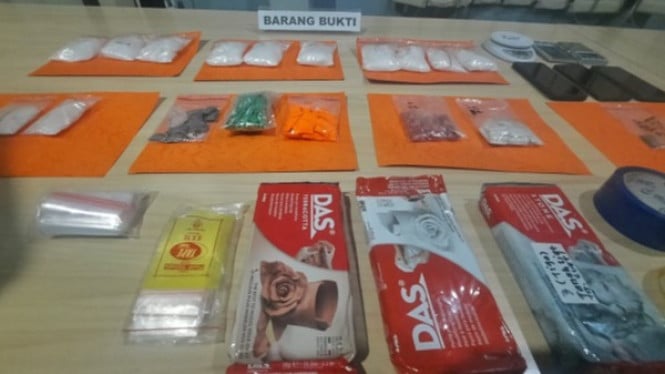 Barang bukti narkoba yang disita di wilayah Depok