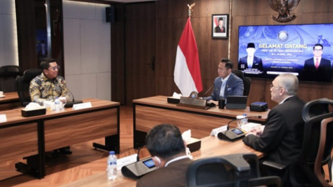 Pertemuan AHY dan Rektor UI Prof Heri Hermansyah