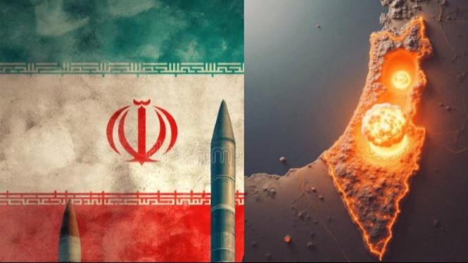 Video rudal Iran jatuh di kerumunan polisi Israel.