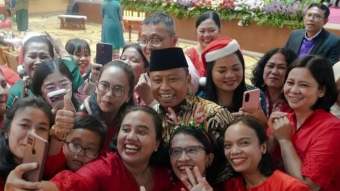 Meriahnya perayaan Natal di Balai Kota Depok