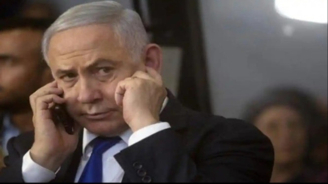 Potret PM Israel Benjamin Netanyahu