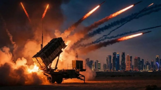 Ilustrasi rudal Iran siap hancurkan aset Amerika Serikat