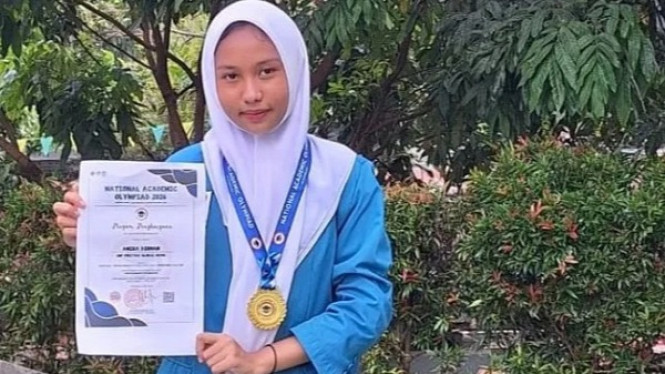 Amira Dirham siswi terbaik Sekolah Prestasi Global atau Modern Islamic School
