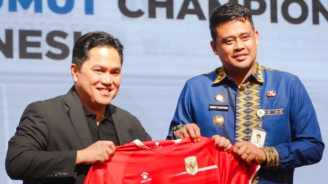 Erick Thohir dan Bobby Nasution.