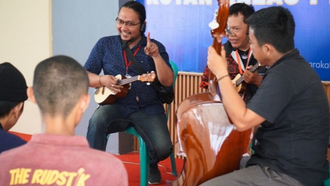 Warga binaan Rutan Depok antusias mengikuti arahan pelatih