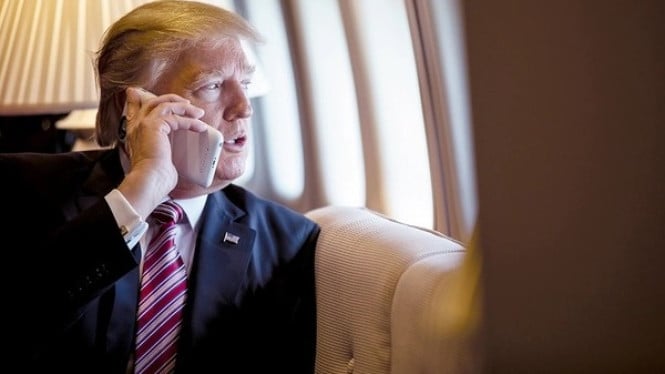 Ilustrasi Presiden AS Donald Trump terkait perang Iran