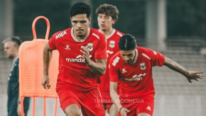 Latihan pemain Timnas Indonesia
