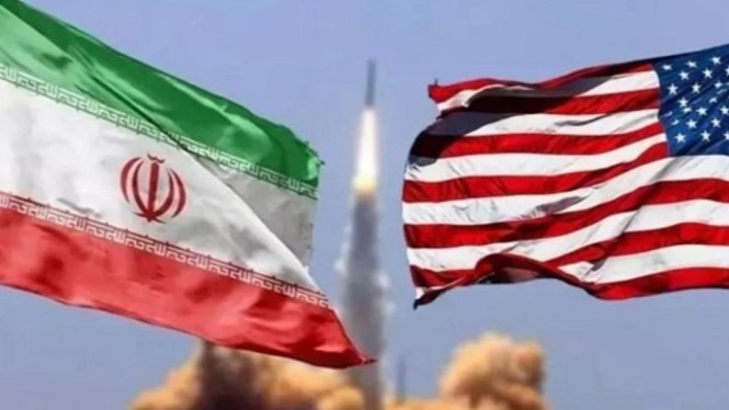 Ilustrasi perang Iran vs Amerika Serikat