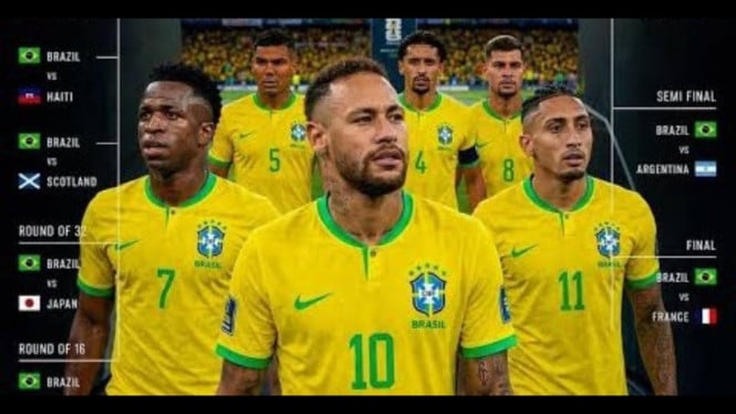 Potret ilustrasi Timnas Brasil