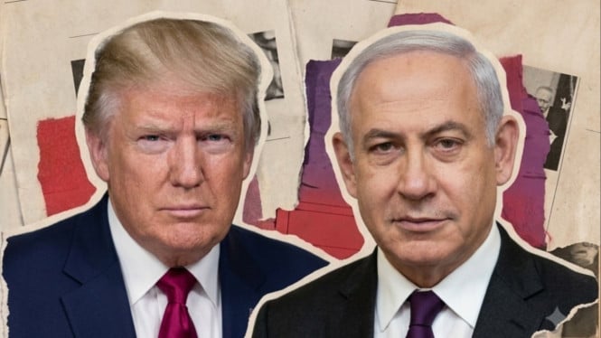 Presiden Amerika Serikat Donald Trump dan Perdana Menteri Israel Benjamin Netanyahu.