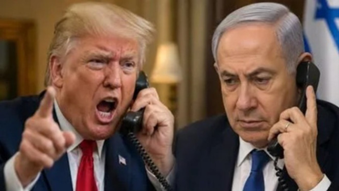 Presiden AS Donald Trump semprot PM Israel Netanyahu soal Iran
