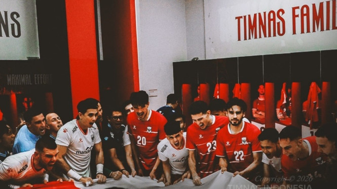 Potret skuad Timnas Indonesia.