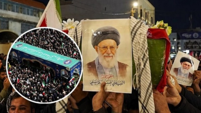 Prosesi pemakaman eks Pemimpin Tertinggi Iran Ayatollah Khamenei