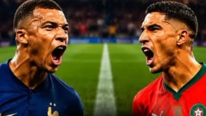 Potret ilustrasi Prancis vs Maroko