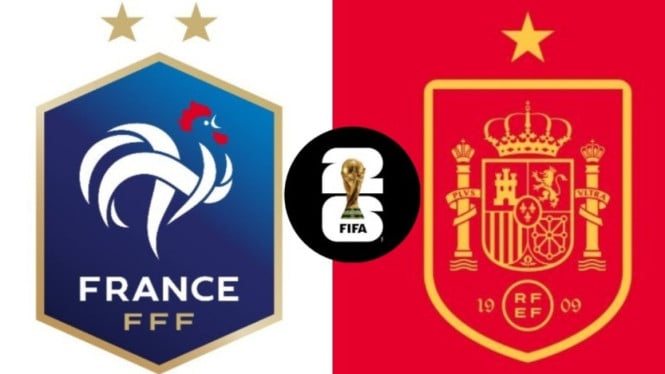 Prancis vs Spanyol di semifinal Piala Dunia 2026.