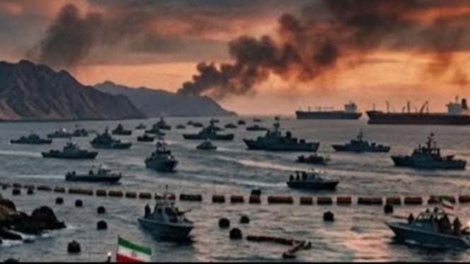 Potret ilustrasi Selat Hormuz