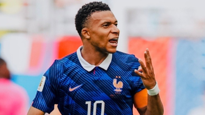 Pemain Prancis, Kylian Mbappe.