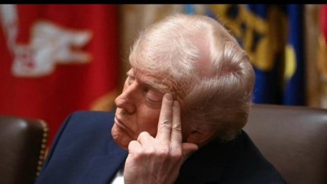 Potret ilustrasi presiden AS Donald Trump