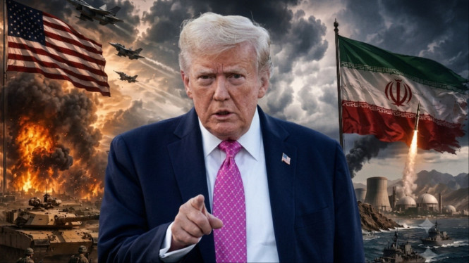 Potret ilustrasi Presiden Amerika Serikat (AS) Donald Trump.
