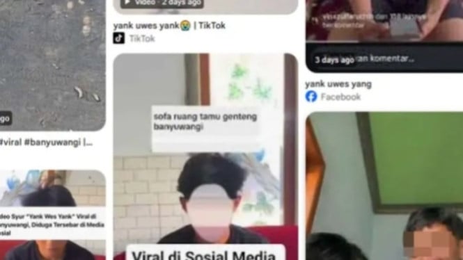 Potret ilustrasi tangkapan layar Video Viral Yank Uwes Yank
