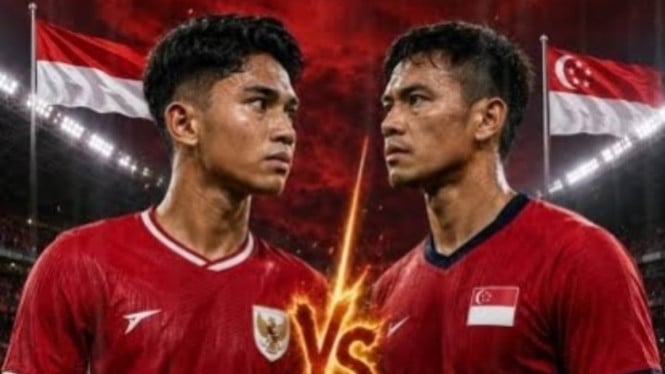 Potret ilustrasi Timnas Indonesia vs Singapura