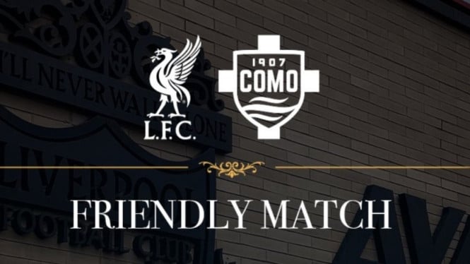 Liverpool vs Como 1907 di laga persahabatan.