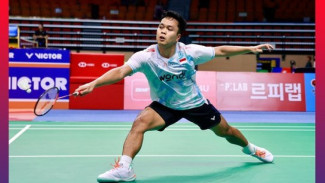 Anthony Ginting On Fire! Bungkam Wakil Korea, Lolos Babak Kedua Korea Open 2025