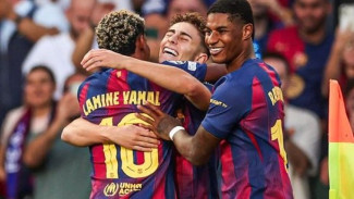 Hasil Liga Champions: Fermin Lopez Hattrick, Barcelona Bantai Olympiakos 6-1