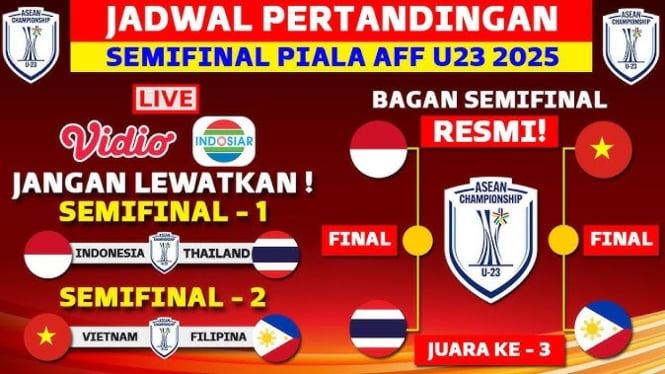 Jadwal Lengkap Semifinal Piala AFF U-23 2025