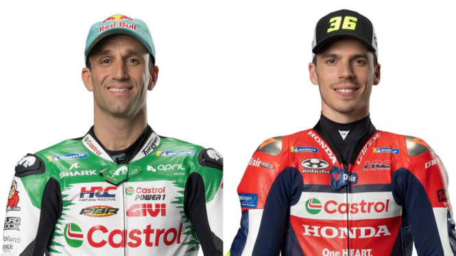 Johann Zarco (LCR Honda) dan Joan Mir (Honda Castrol)
